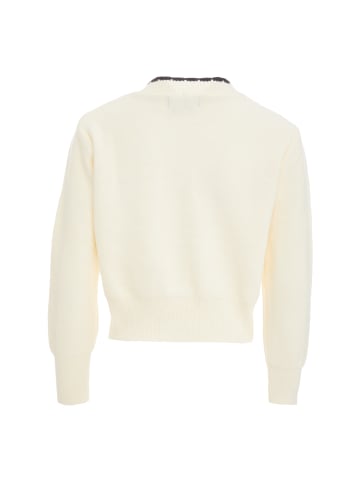 CARNEA Damen Strickjacke in Wollweiss