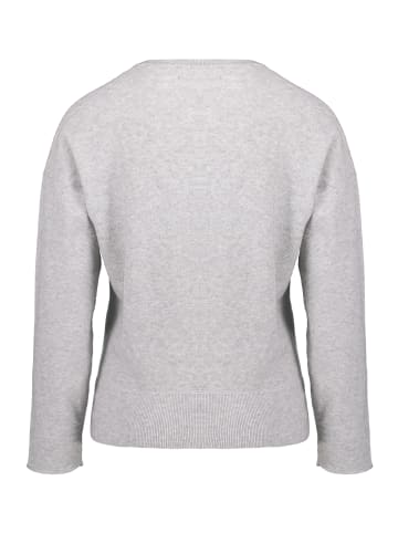 BETTY & CO Strickpullover mit V-Ausschnitt in Light Silver Melange