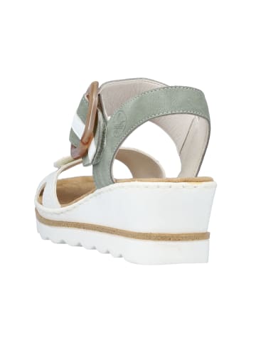 rieker Sandalen in weiss/mint/weiss