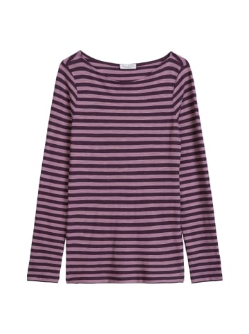 Marc O'Polo Gestreiftes Longsleeve regular in Dark Purple