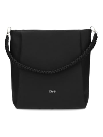 Zwei Yuna Schultertasche 31 cm in nubuk black