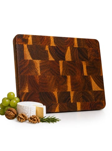 relaxdays Schneidebrett "Akazienholz" in Natur - (B)51 x (H)3 x (T)36 cm