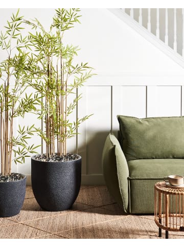 Beliani Outdoor Blumentopf KANNIA in Grau - (W) 46 x (H) 46 x (L) 46 cm