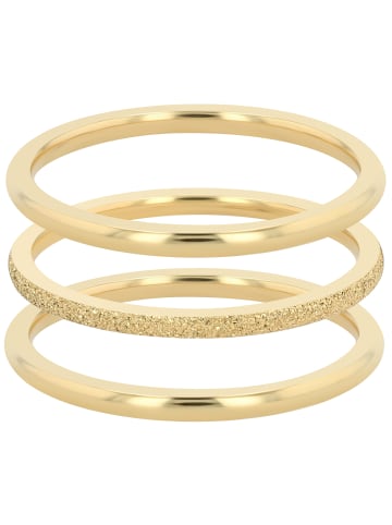 Adeliás Damen Ring aus Edelstahl in gold