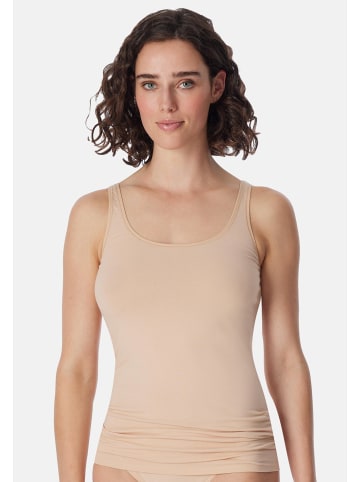 Schiesser Unterhemd / Top 95/5 Cotton in Sand