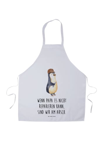 Mr. & Mrs. Panda Schürze Wenn Papa es nicht reparieren kann, sin... in Weiß