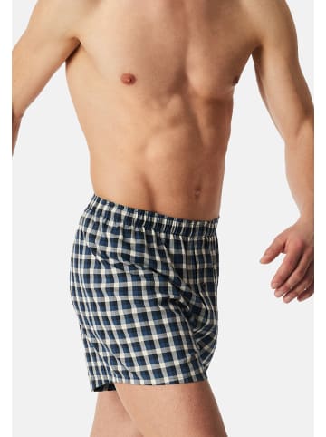 Schiesser Boxershorts Web in Blau / dunkelblau