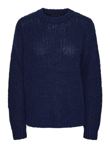 Pieces Strickpullover in Maritime Blue