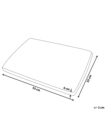 Beliani Memory Foam Kissen MUIR in Weiß - (W) 55 x (H) 6 x (L) 35 cm