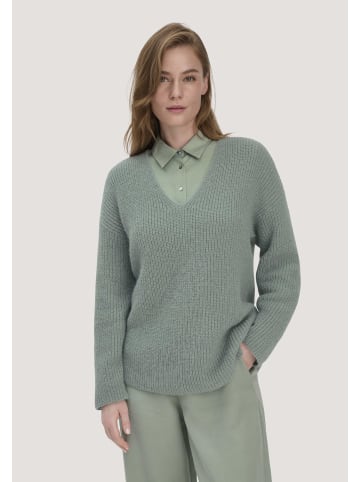 Hessnatur Hessnatur Strick Pullover Relaxed aus reinem Alpaka in mattgrün