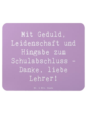 Mr. & Mrs. Panda Mauspad Spruch Danke Lehrer mit Spruch in Lavendeltraum