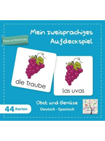 Schulbuchverlag Anadolu Spiel - Mein zweisprachiges Aufdeckspiel, Obst und Gemüse Deutsch-Spanisch