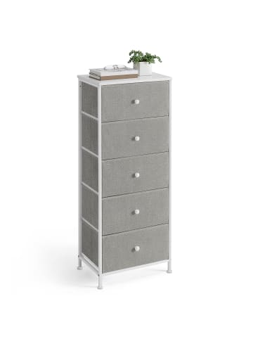 SONGMICS Kommode Bellah in Grau-Creme - (B)45.1 x (H)112.8 x (T)30.1 cm