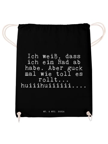 Mr. & Mrs. Panda rucksack beutel Ich weiß, dass ich... mit Spruch in Schwarz