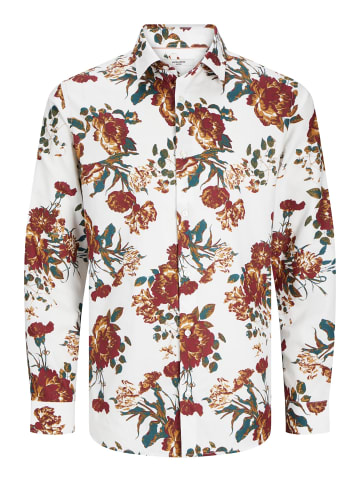 Jack & Jones Hemd 'Nordic Flores' in weiß