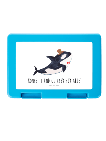 Mr. & Mrs. Panda Lunchbox Orca Zylinder mit Spruch in Weiß