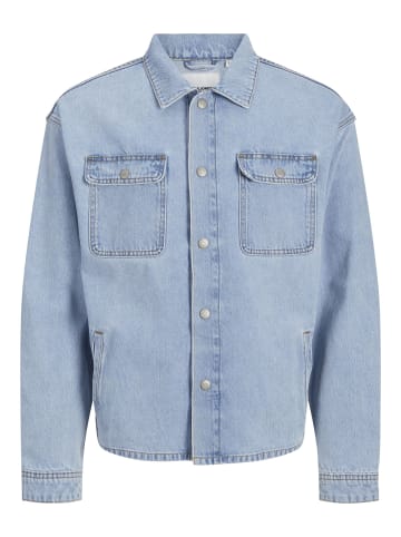 Jack & Jones Overshirt in Light Blue Denim