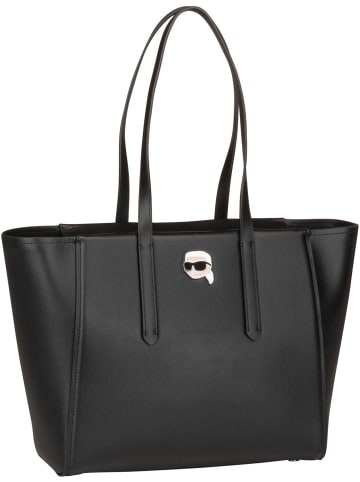 Karl Lagerfeld Shopper K/Ikonik 2.0 Leather Tote Pin in Black