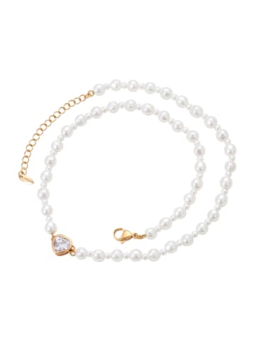 faina Women Necklace in Rose Gold White