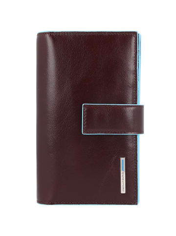 Piquadro Blue Square Geldbörse RFID Leder 15,5 cm in mahogany