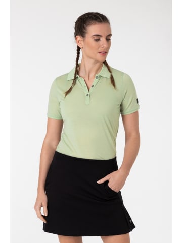 super.natural Merino Poloshirt in hellgrün