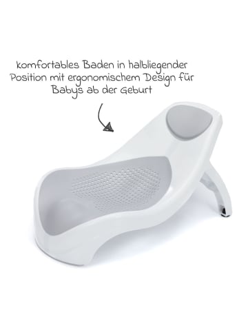 fillikid Baby-Badewannensitz Delfin mit ergonomischer in grau