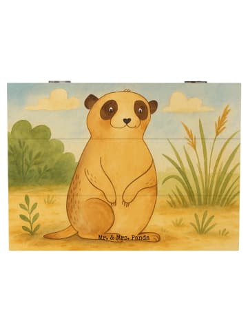 Mr. & Mrs. Panda Dekokiste Erdmännchen Design ohne Spruch in Weiß