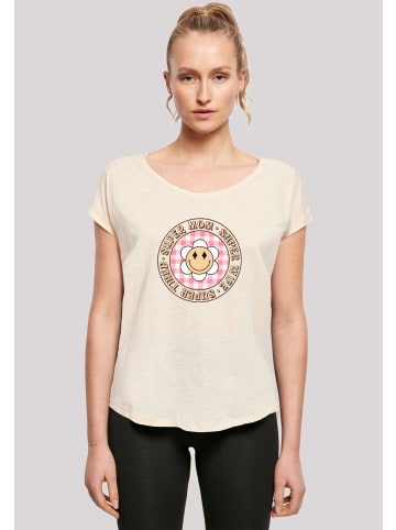 F4NT4STIC T-Shirt Muttertag super müde Mama Retro Blumen in Whitesand