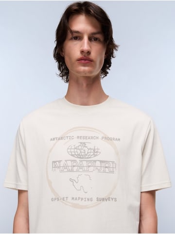 Napapijri T-Shirt "S-Bald Ss" in Beige