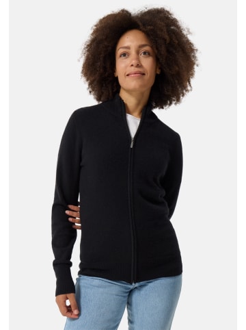 CASH-MERE.CH Cardigan mit Reissverschluss in Schwarz