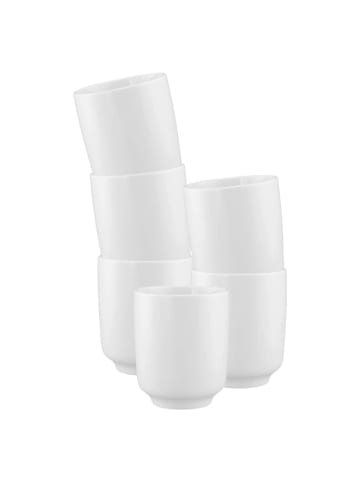 Seltmann Weiden 6er Set Kaffeebecher ohne Henkel Sento Home in Weiß 400 ml in weiß