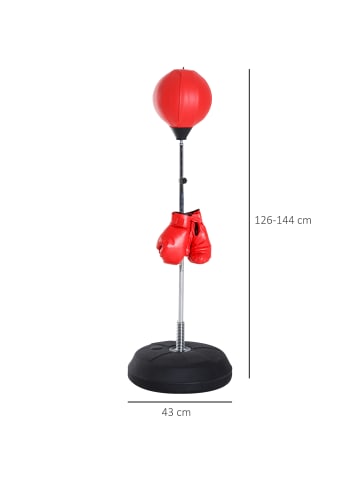 HOMCOM Boxsack,43L x 43B x 144H cm,Rot
