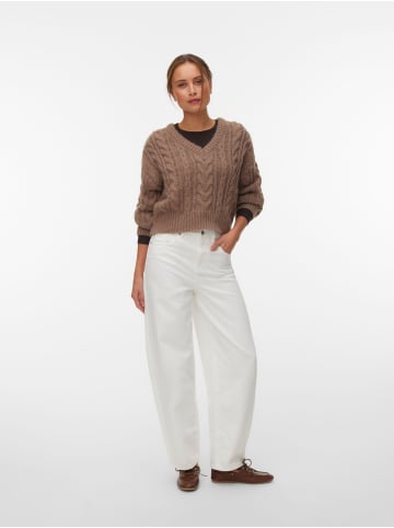 Vero Moda Strickpullover in Fossil