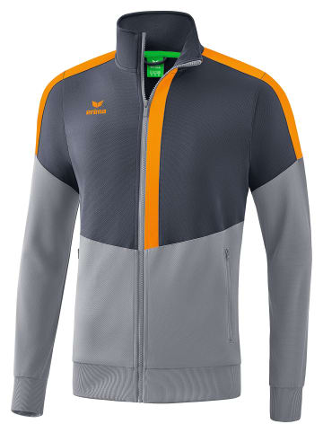 erima Squad Jacke in slate grey/monument grey/new orange