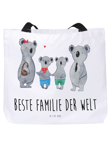 Mr. & Mrs. Panda Shopper Koala Familie zwei mit Spruch in Weiß