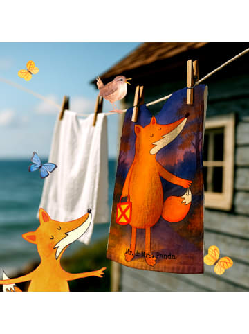 Mr. & Mrs. Panda handtuch gäste wc Fuchs Laterne Design ohne Spruch in Weiß