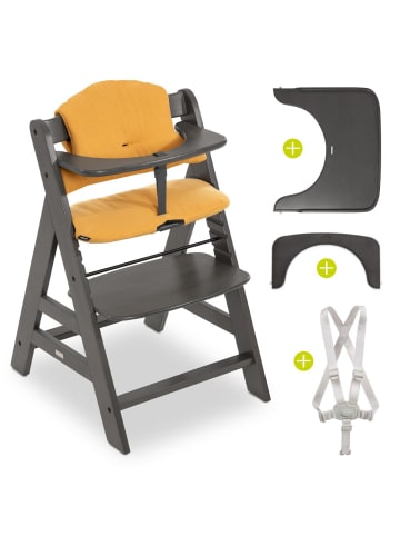 Hauck Hochstuhl Alpha Charcoal Selectline - im Sparset inkl. in gelb,schwarz