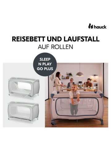 Hauck Reisebett Sleep N Play Go Plus (mit Rollen und seitlichem in grau