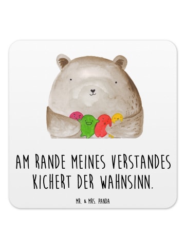 Mr. & Mrs. Panda Untersetzer Bär Gefühl mit Spruch in Weiß
