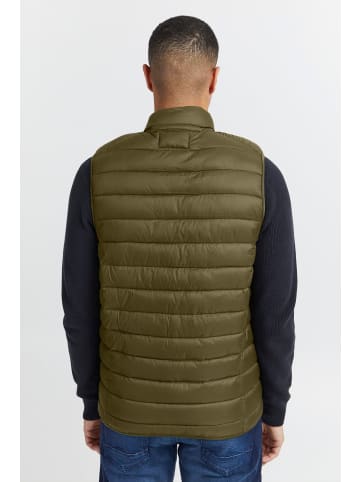 BLEND Leichte Stepp Weste Übergangs Jacke Wattiert Ärmellos ohne Kapuze in Olive