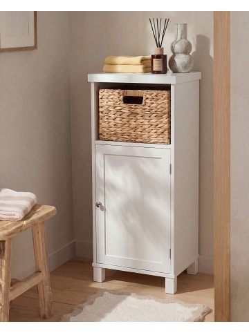 Beliani Badezimmerschrank PACLLON in Weiß/Braun - (W) 40 x (H) 91 x (L) 30 cm