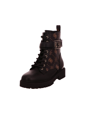 Guess Schnürstiefelette in schwarz
