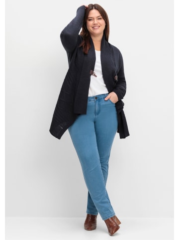 sheego by Joe Browns Longstrickjacke in tiefblau