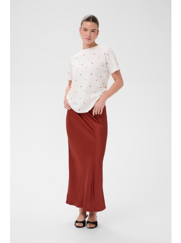 Kaffe T-Shirt kurzarm KAcordelia Regular fit in Chalk W. Red Hearts