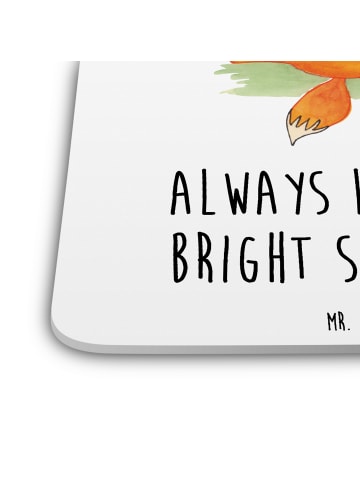 Mr. & Mrs. Panda Untersetzer für Gläser Fuchs Sterne mit Spruch in Weiß