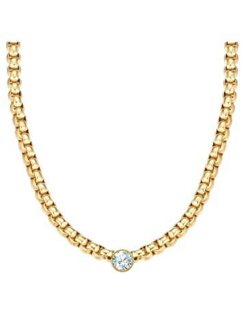 Yokoamii Kette aus Messing mit Zirkonia in gelbgold