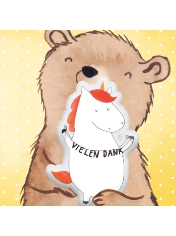 Mr. & Mrs. Panda kissen tier Einhorn Dankeschön ohne Spruch in Weiß