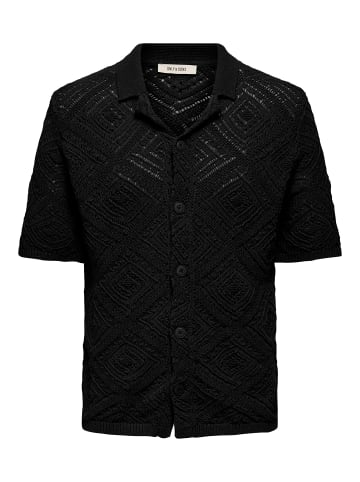 ONLY & SONS Strick-Shirt in Black
