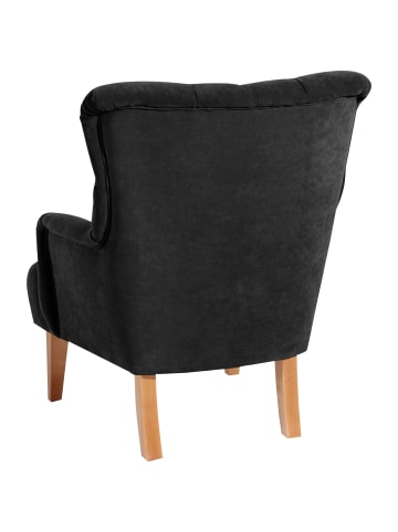 others SESSEL Kaiya Bezug Veloursstoff Buche natur / schwarz