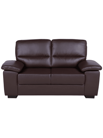 Beliani 2-Sitzer Sofa VOGAR in Braun/Schwarz - (W) 156 x (H) 90 x (L) 74 cm
